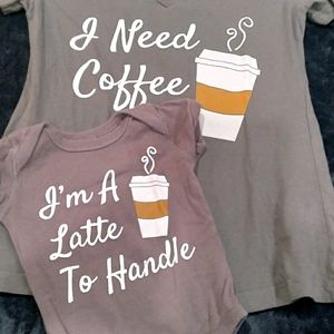 Mommy and baby matching shirt